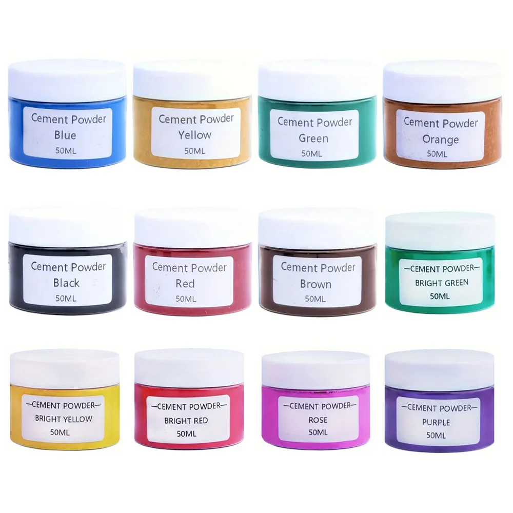 12 Colors DIY Dye Powder Watercolor Pigments - Perfect for DIY Crafts & Art Gypsum, 50ml/1.69oz Per Bottle