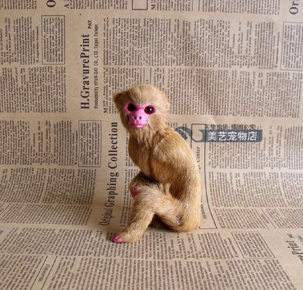 Lifelike Small Simulation Monkey Toy 8x6x12cm Model Gift Realistic Primate Figurine for Educational And Collectible Purposes