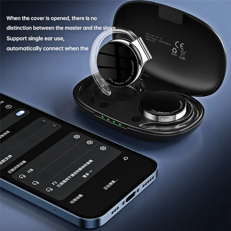 

TWS Over-Ear Wireless Earphone Long Battery Life Bluetooth 5.2 Open-Ear Hook Cordless Stereo Never Drop Off Hifi Easy Install-N3