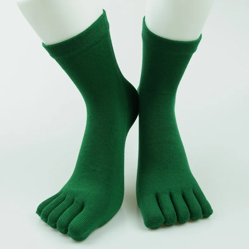 

5 Pairs High Quality Combed Cotton Short Toe Socks Woman Soft Comfortable Solid Black Pink Green Purple Casual Sock Five Fingers