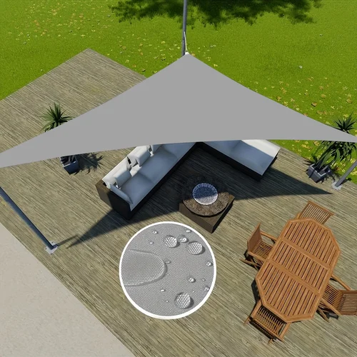 Vela triangular de varios tamaños para sombra de sol, impermeable, para exteriores, jardín, Patio, fiesta, protector solar, toldo para playa, Camping, piscina