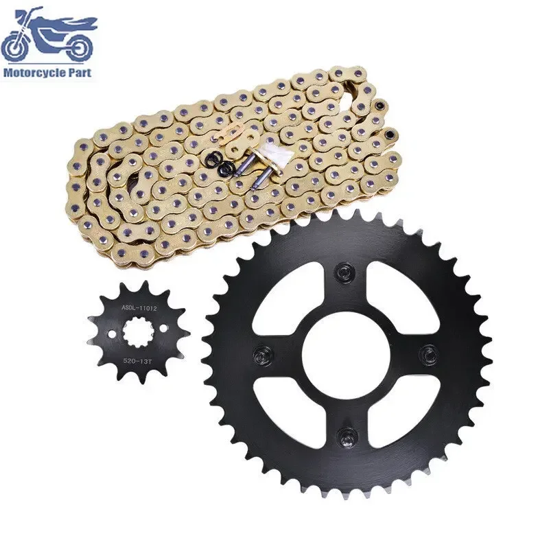 

520-13T 520 13 Tooth 41T Motorcycle Drive Chain Front and Rear Sprocket Kit for Honda AX-1 NX250 Dominator NX 250 for 520 Chain