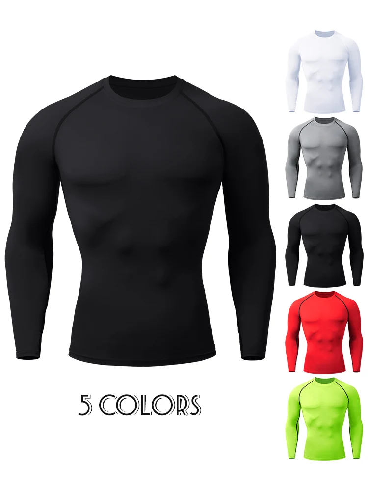 Camisetas de Compresión para Hombre, Rashguard de Secado Rápido, Camisetas Deportivas para Gimnasio, Fitness, Playa, Surf, Atletismo, Running, Entrenamiento