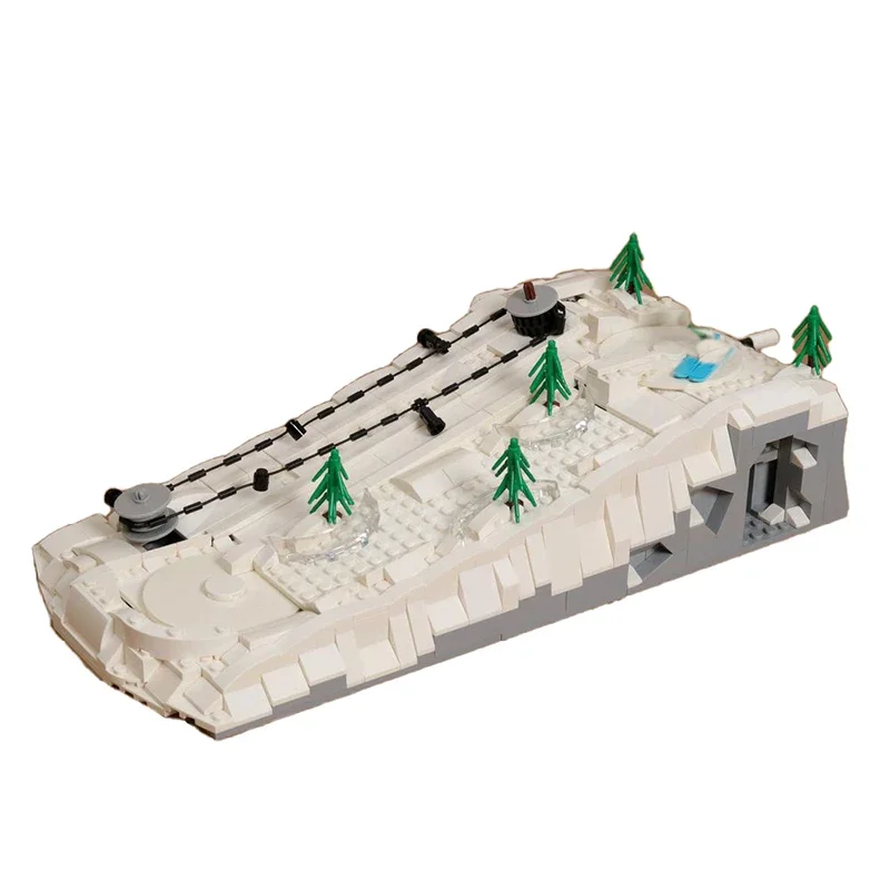 Moc Building Bricks Working Ski Hill Model Technology Blocks GBC Simulated Skiing Device Toy DIY Set Assembly Gifts