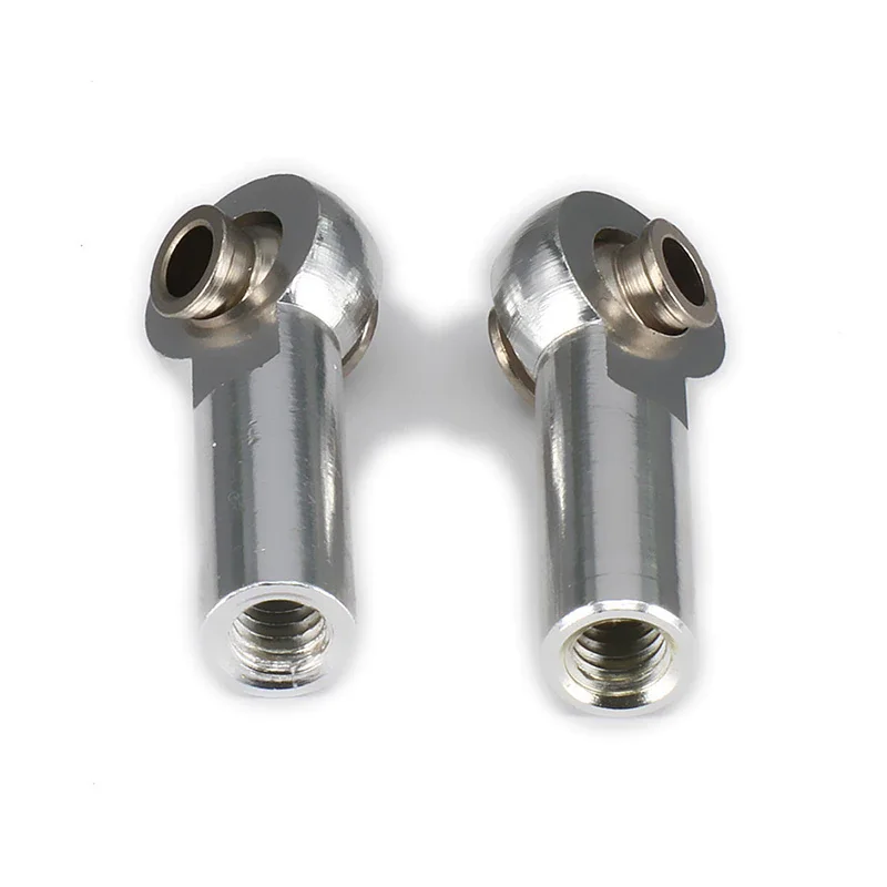 2PCS Aluminum M2/M3/M4 Thread 25mm Length Link Rod End Ball Head Holder Tie Rod End 3mm Hole For RC Hobby Model Car Hop-Up Parts