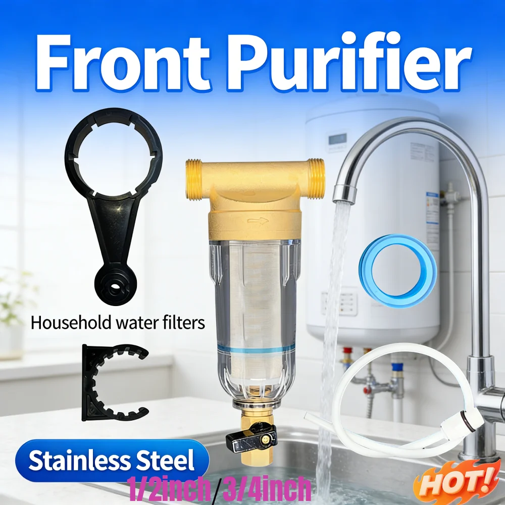 

Медные фильтры для воды на кран, предварительные очистители для кухонных смесителей, фильтры-предочистители из нержавеющей стали для дома и кухни