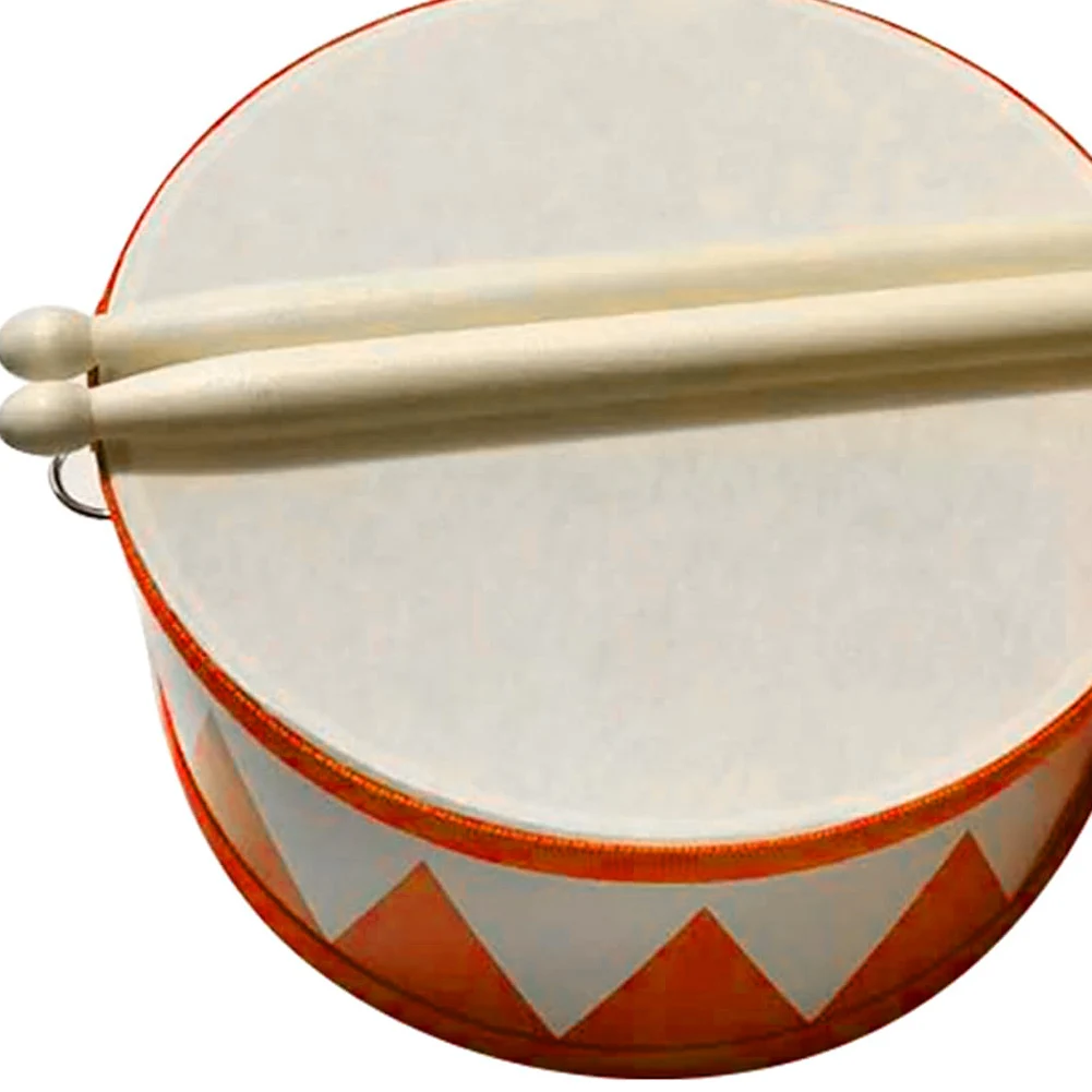 أطفال مجموعة طبلة 6 بوصة خشبية كمين طبل لعبة طبلة الأطفال مع حزام قابل للتعديل 2 أفخاذ الاطفال قرع اللعب طبل كمين