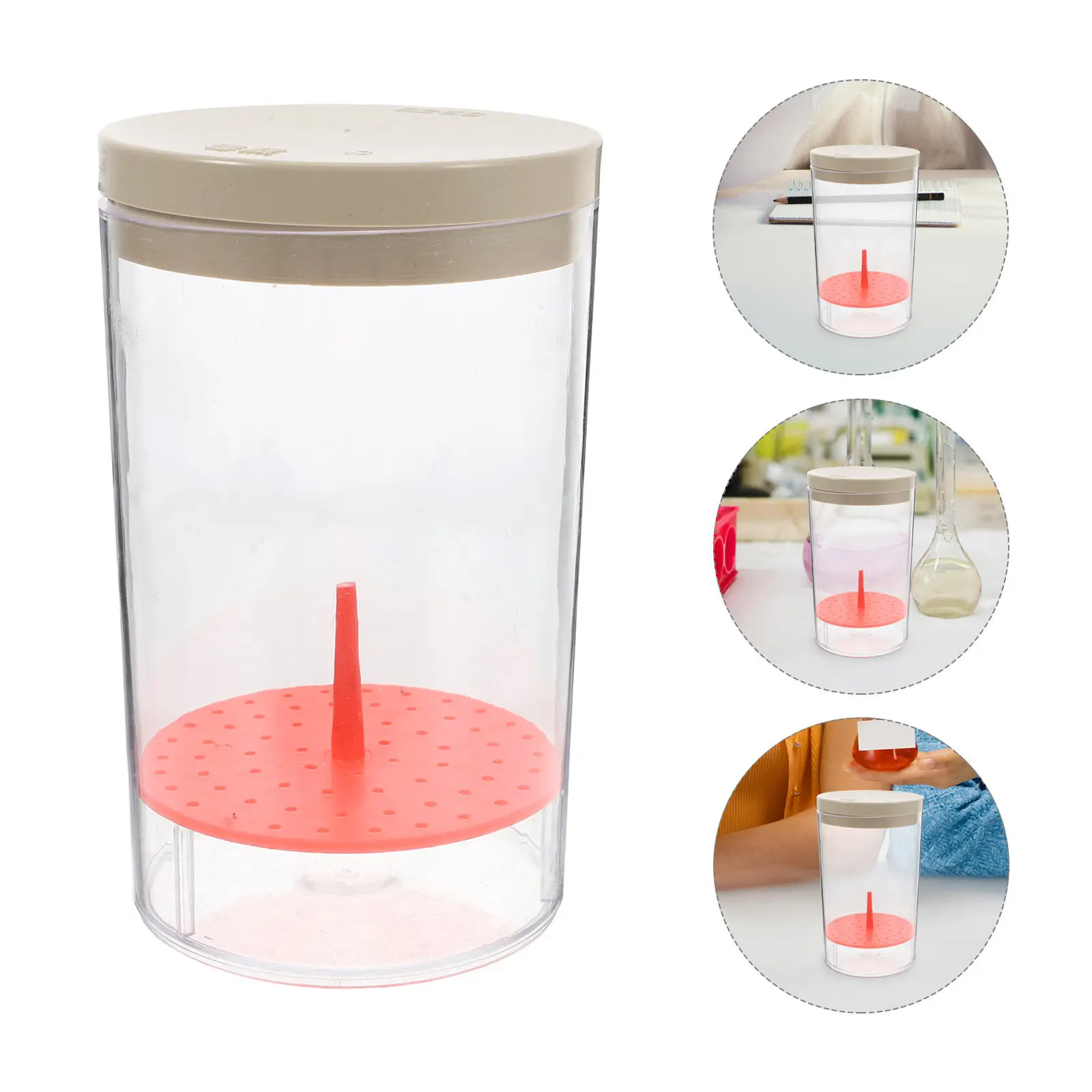 Plastic Laboratory sample Bottles Clear Round Insect Sample Containers for Experiments Lid