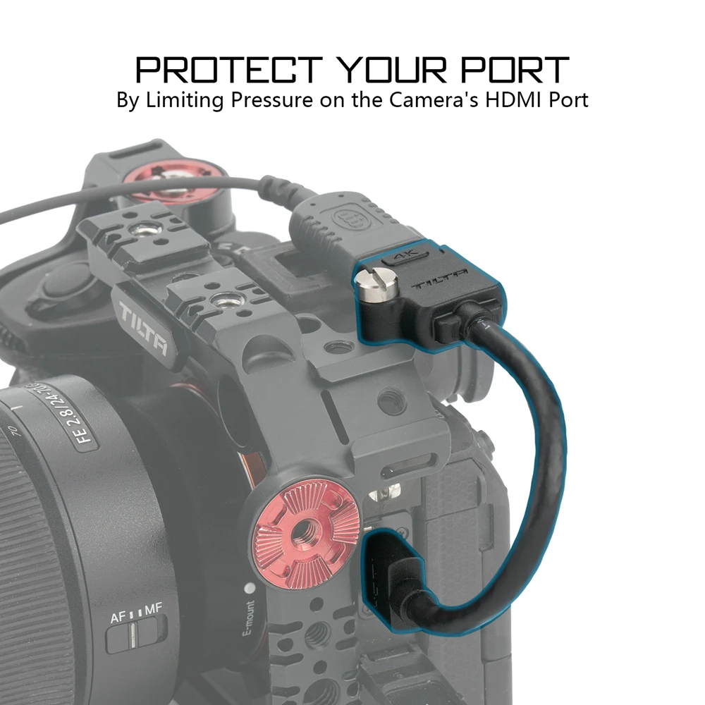 TILTA TCB-HDM-HDF-17 HDMI Male to HDMI Female Cable(17cm) with Any Standard HDMI Cable and Tiltaing Camera Cage