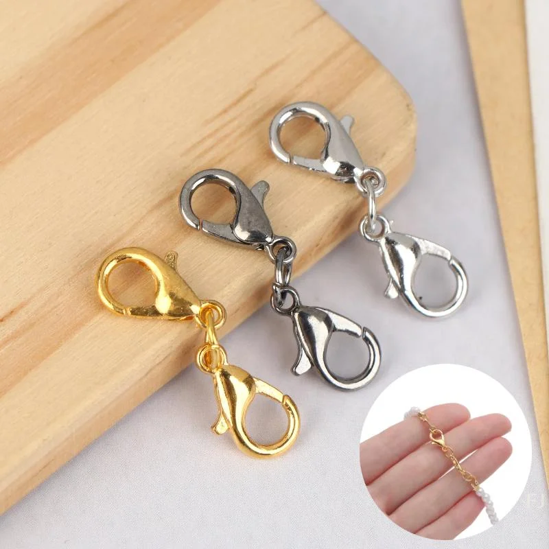 

[YU]10/30Pcs Handmade Bracelet Necklace Connector Double Lobster Clasp Suitable For DIY Jewelry Making Accessories