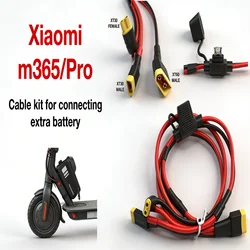 for paralleling extra expansion FOR XIAOMI m365 and Pro 36v 48v battery pack cable kit XT30&XT60+ 25A fuse