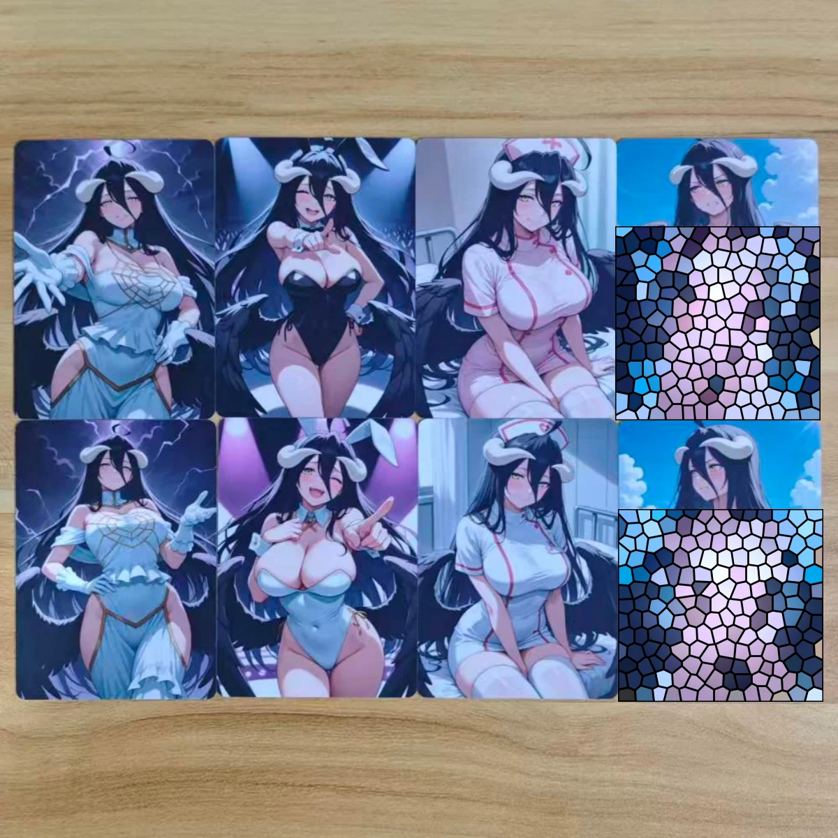 

8PCS/set NSFW Cards Overlord Albedo Cards Bikini vixen Girl Double Sided Collection Card 18+