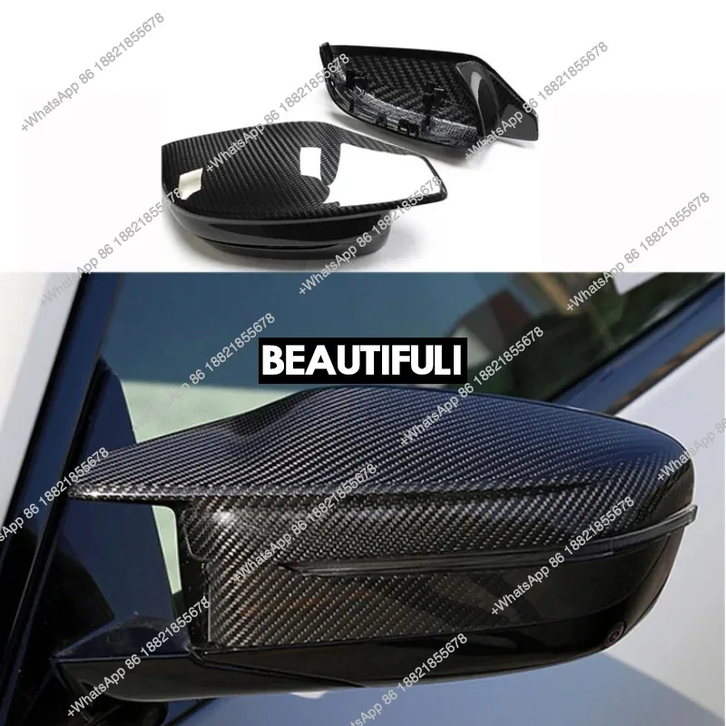 ZAIQU Dry Carbon Fiber Side Rear View Mirror Covers for M2 M3 M4 M240i M50G80/82/83/87  Modified M3 Rearview Mirror Caps view 6