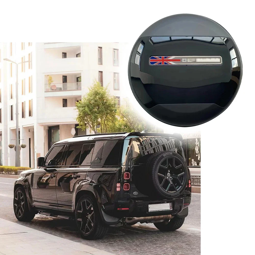 Santorini Black Series Spare Tire Cover fits for Land Rover Defender 110 90 130 2020-2024 ABS Spare Tyre Wheel Cover Protector