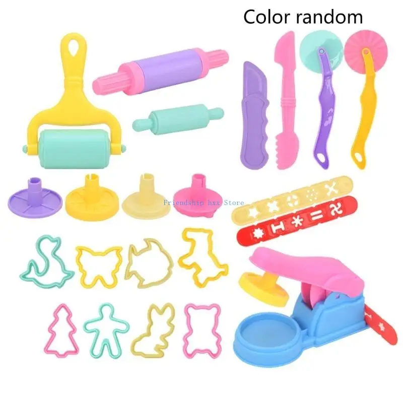 مجموعة أدوات معجون اللعب على شكل حيوانات كرتونية F1CB رائعة للعب والاستكشاف للأطفال