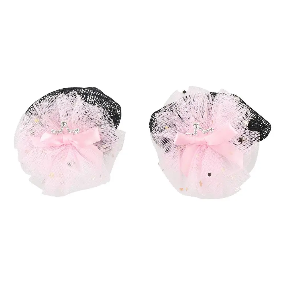 Accesorios para el cabello, redecilla de malla, Clip de resorte, redes para el cabello, estrellas, estrellas, pinzas para el cabello de princesa coloridas invisibles para niños