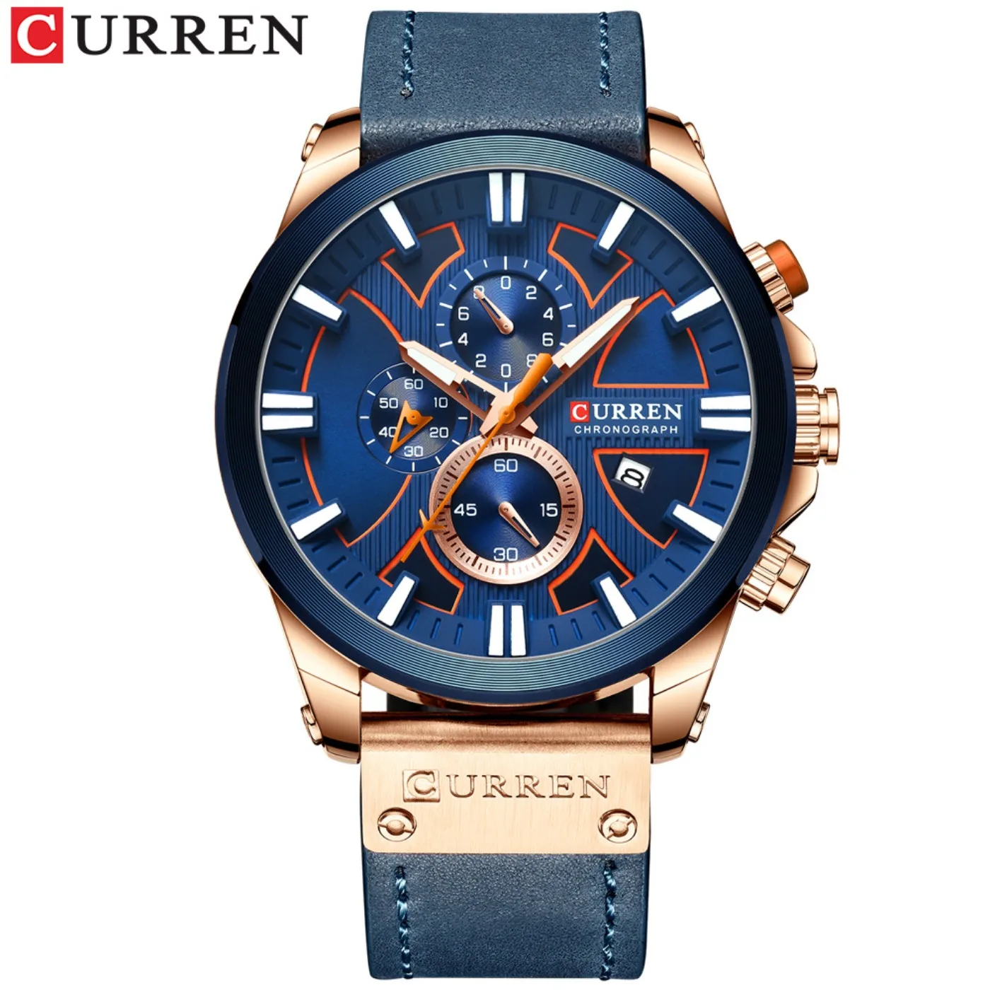 New CURREN Men Watches Fashion Quartz Wrist Watches Men's Military Waterproof Sports Watch Male Date Clock Relogio Masculino