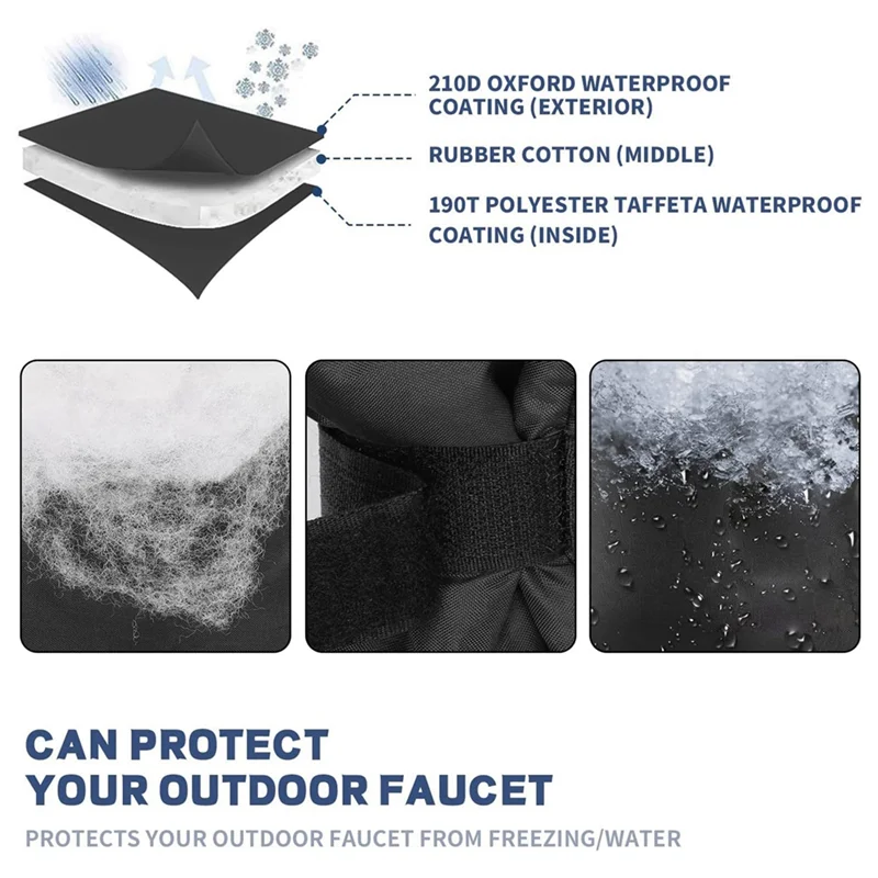 

AT44-4 шт. изоляционный и незамерзающий чехол для крана, уличный зимний защитный чехол на осень и зиму, плюс хлопок