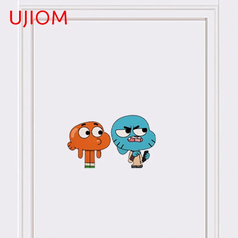 UJIOM 13cm Darwin Gumball Tear Anime Wall Stickers Sunscreen Graffiti Baby Nursery Room Surfboard Decal Amusing Home Decor