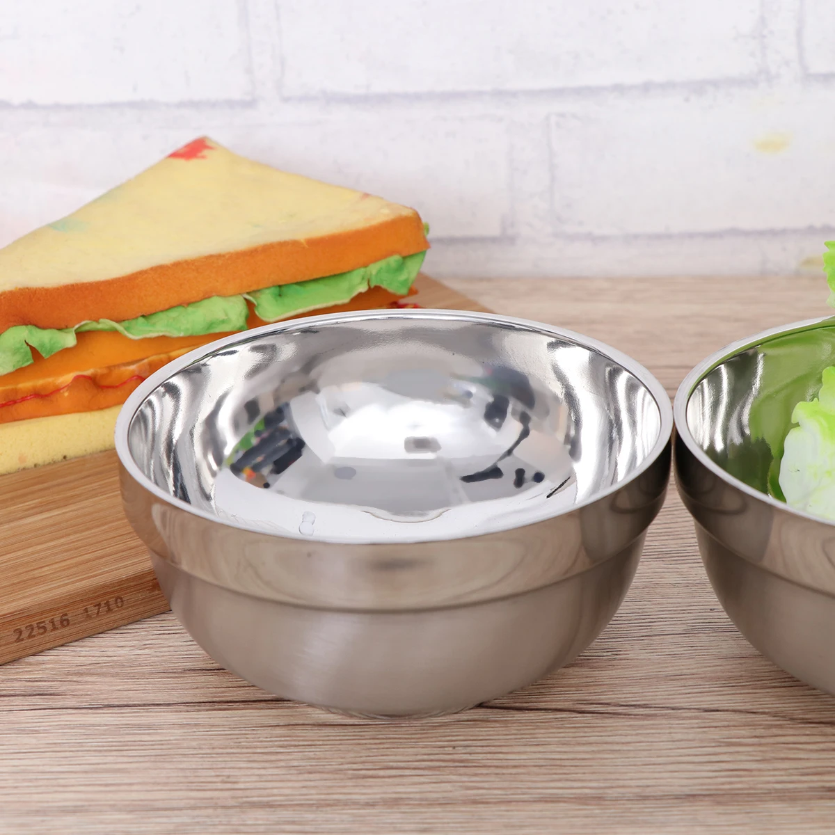 

6 Pcs Stainless Steel Insulated Bowls Anti-scalding Soup Metal Salad Child Bowls Kitchen Utensils
