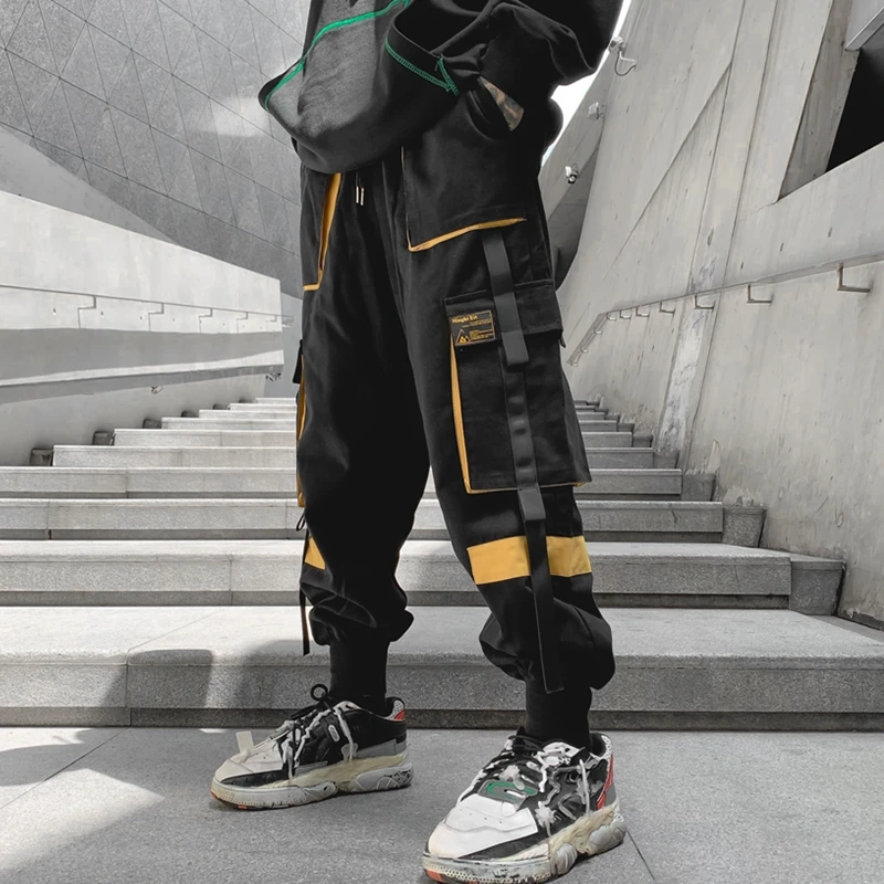 

Casual Loose Fit Workwear Pants for Men Trousers with Cuffs Comfortable Polyester Blend mid Waist All Season Long Trousers