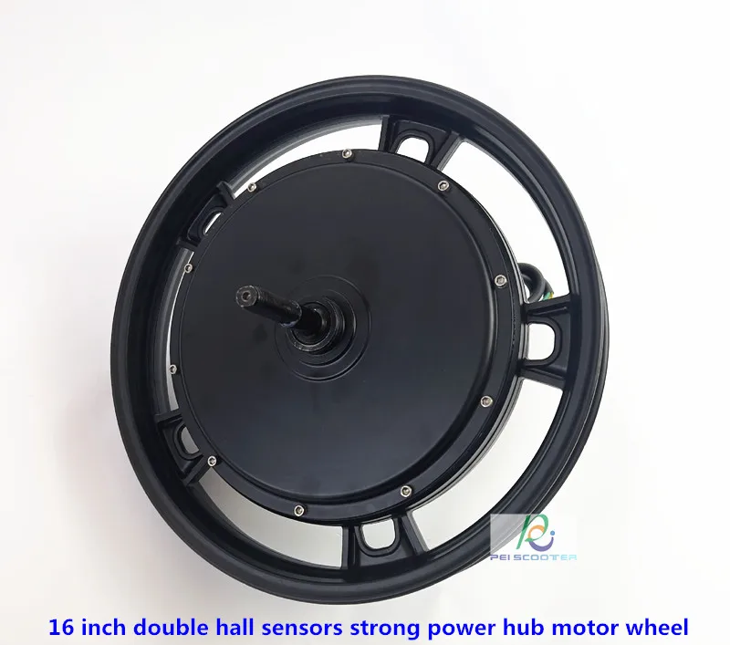 16 inch double hall sensors strong power 3500w brushless hub motor wheel drive phub-16yf