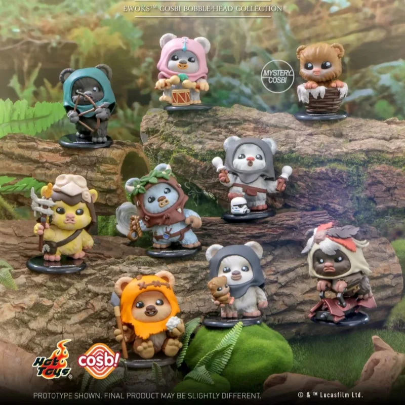 

Original Hot Toys Star Wars Ewok Cosbi Blind Box - Collectible Mini Figure Set Cute Wookiee Planet Creature Display