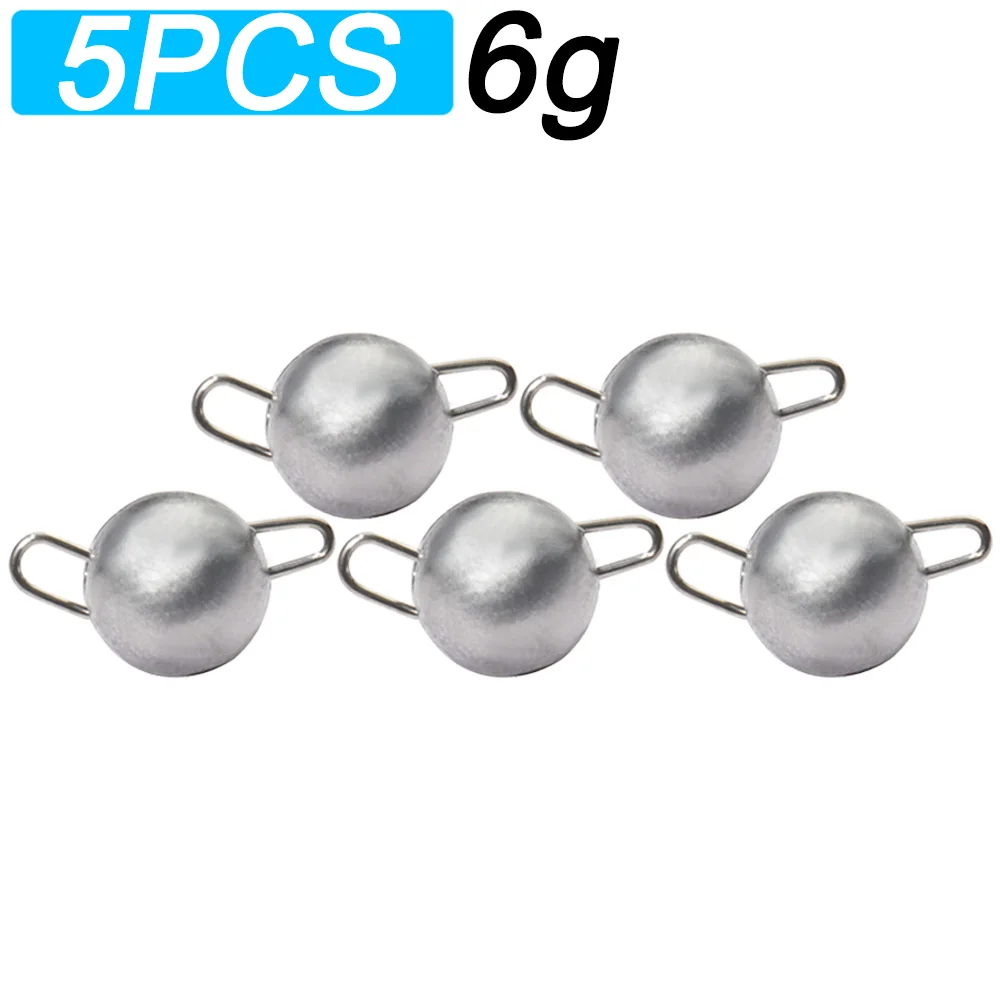 5PCS 2g 28g Angeln Gewicht Platinen Jig Kopf Tiefes Wasser mit Schwenk Runde Ball Platinen Rock angelgerät Cast Pesca Zubehör