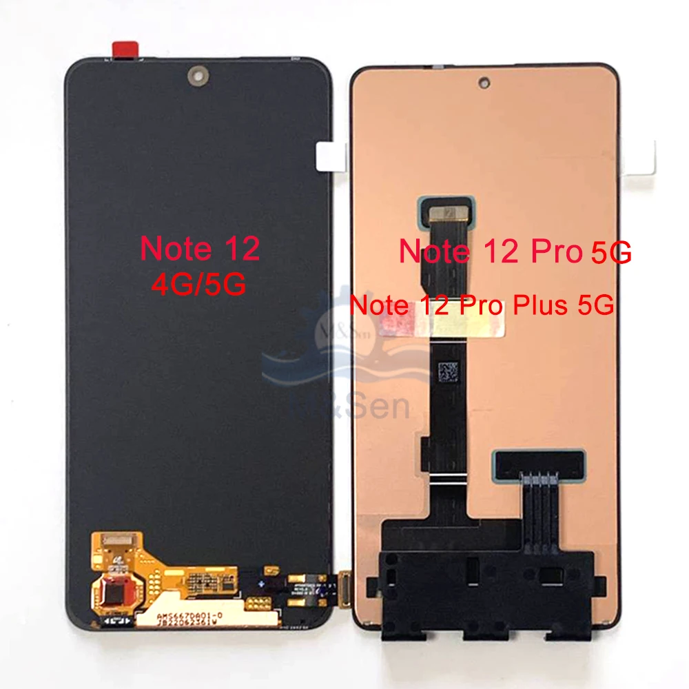 Original Amoled For Xiaomi Redmi Note 12 4G 5G LCD Display Screen Frame Touch Panel Digitizer For Redmi Note 12 Pro 12 Pro Plus