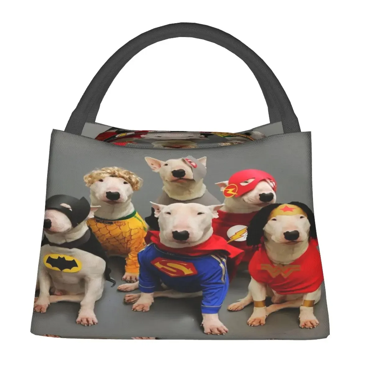 Bull Terrier Pet Dog Lunch Bags Cooler Warm Insulated Lunch Box Picnic Camping Work Travel Bags