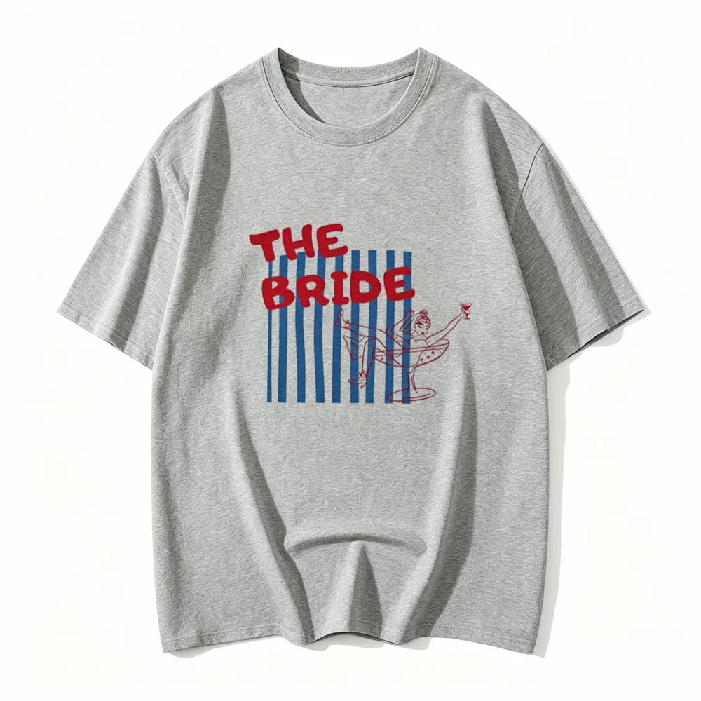 The Bride Club Junggesellinnenabschied T-Shirt Damen Retro Grafik T-Shirt Brautparty Brautjungfern-Team Oberteile 2027 Hochzeitsoutfit – Detail 6