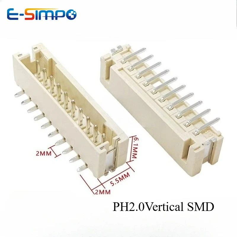 50Pcs Ph2.0Mm Verti… - image