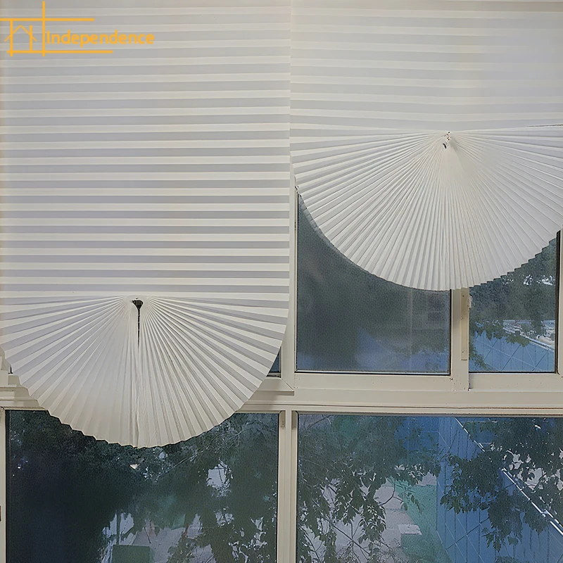 

Folding Curtain Non-woven Fabric Glass Windows Stretched Curtains Blinds Kitchen Bathroom Curtains Simple Partition Curtains