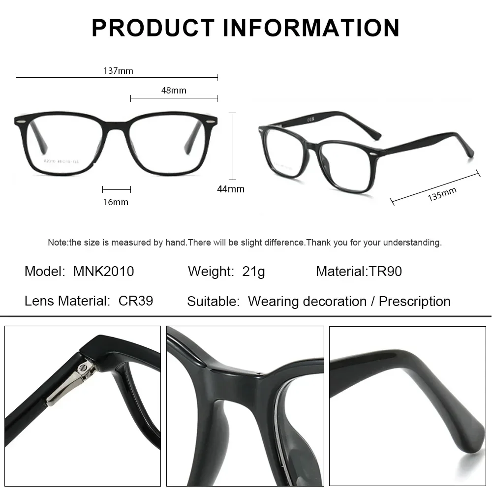 

Очки KIZN для мужчин, деловые, оптические, с защитой от синего света, для коррекции близорукости, простые, с диоптриями, мультифокальные, квадратные, прогрессивные, защитные, рождественские
