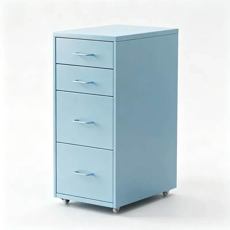 Black Metal Filing Cabinet With 4 Drawers Mobile Under Desk Storage Unit Narrow Bedside Table On Wheels For Office Home