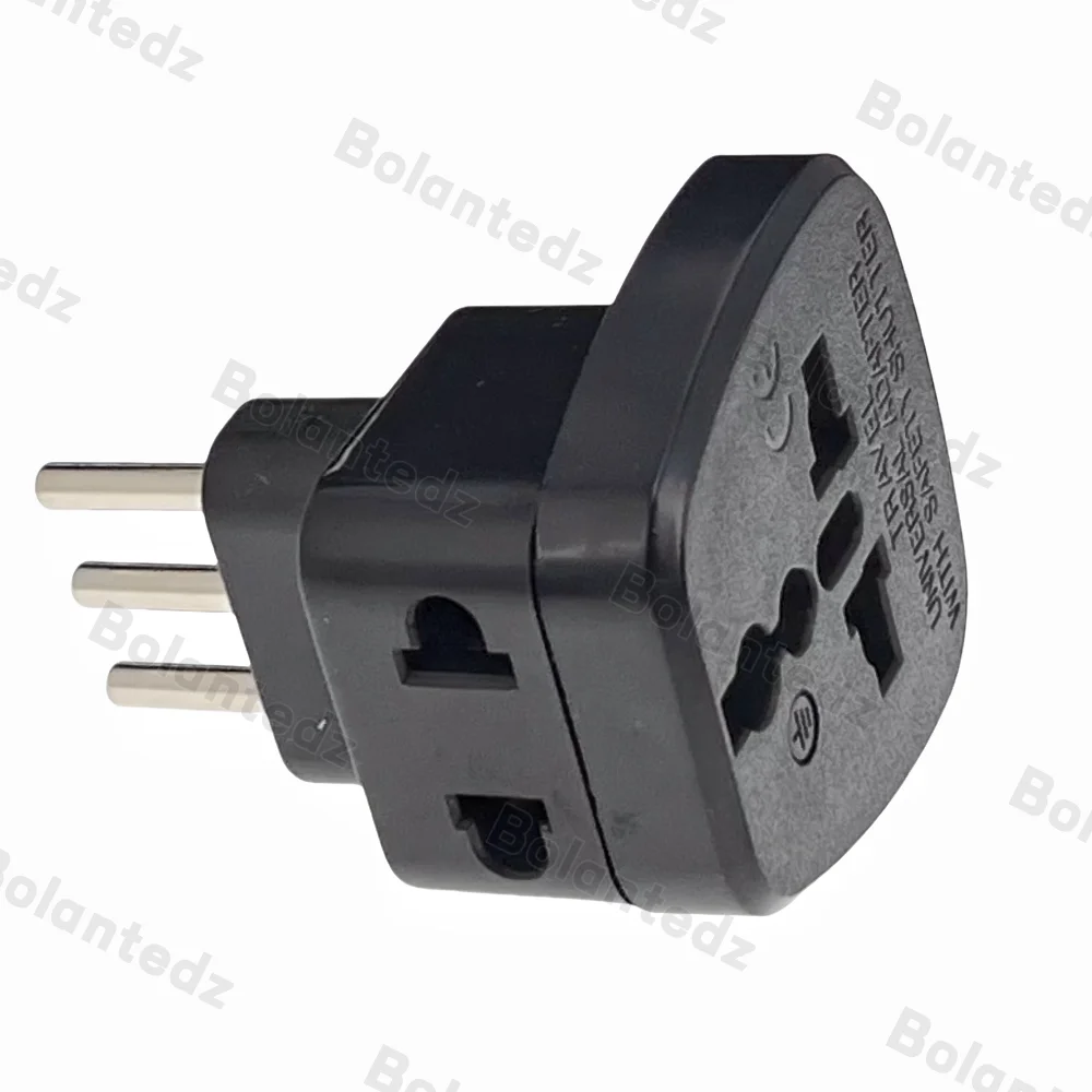High Quality Universal UK/US/EU/AU to Italy Italian 3pin Travel Plug One split two Converter Adapter Type L Plug Adaptor Convert