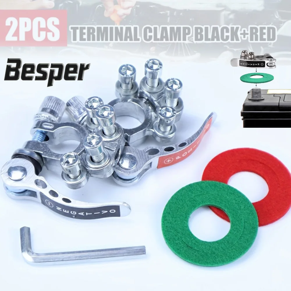 

2Pcs Battery Terminal Connectors Positive Negative Auto Cables Connectors Tractor Truck Terminal Vehicle Accessories