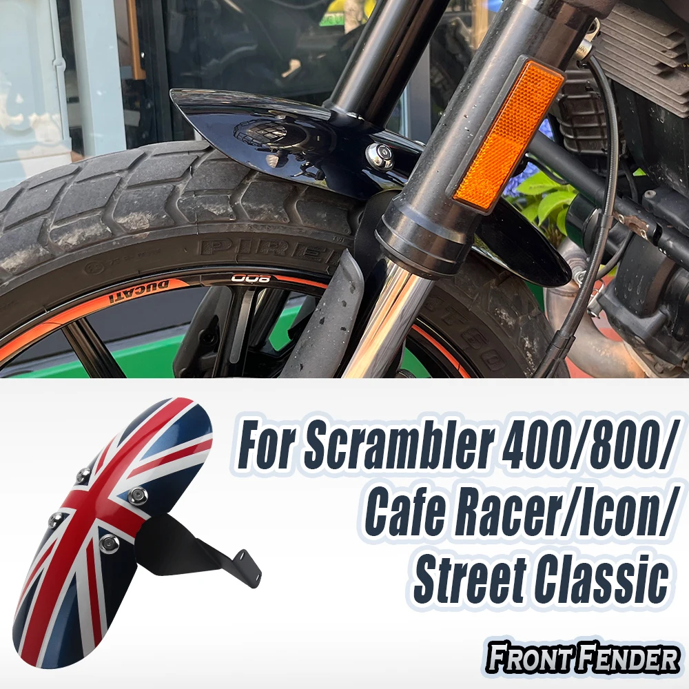 

Motorcycle Front Fender Mudguard For Ducati Scrambler 400 800 Cafe Racer Street Classic Sixty2 Icon Splash Guard
