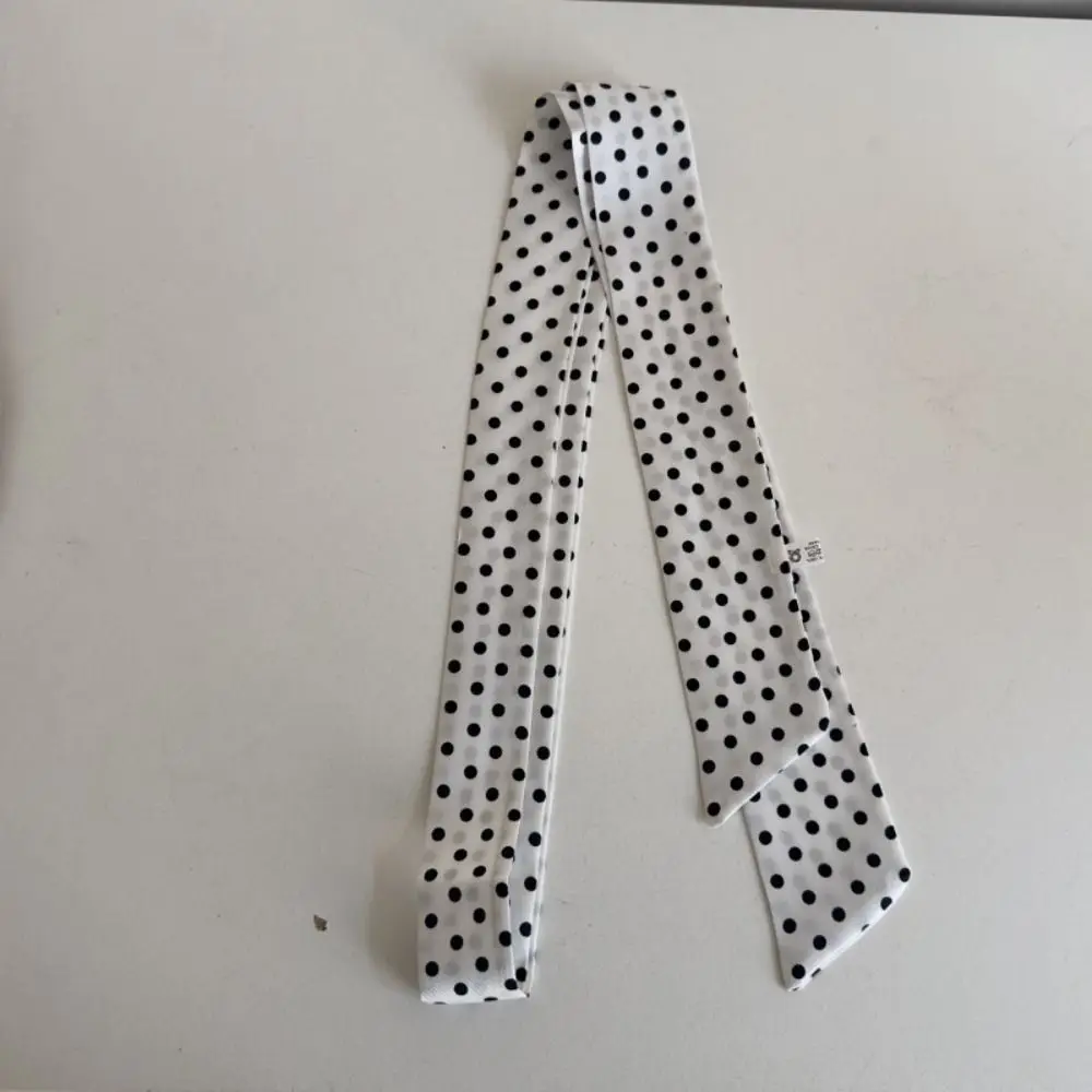 Luxury French Style Polka Dot Scarf Sweet Elegant Silk Scarf Hairband Bag Decoration Ribbon Hair Scarf Party