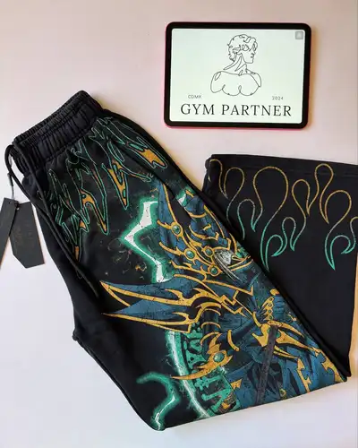 Imagen 2 del producto Pantalones deportivos con estampado Yu-Gi-Oh de tendencia americana, pantalones de gimnasio para hombres y mujeres, ropa informal estilo hip hop de gran tamaño 2025, corredores, ropa para hombres