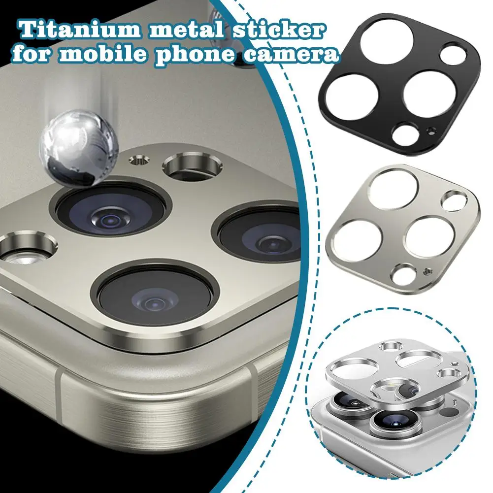 For IPhone 16 Pro Max Metal Camera Lens Protector For IPhone 16 Pro Alloy Back Lens Case No Glass Lens Cover Cap Accessorie C3P9