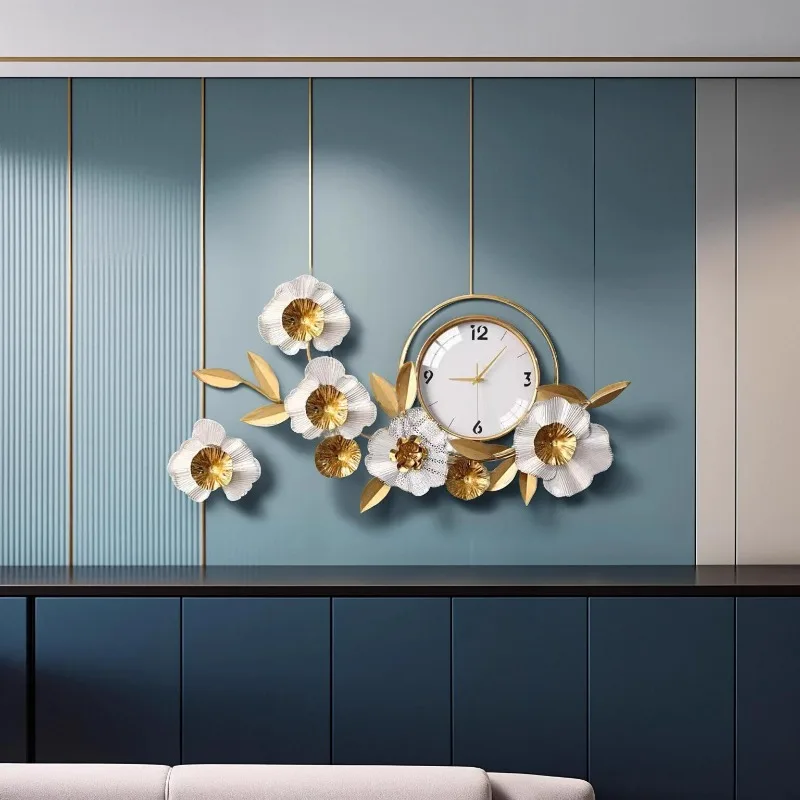 

Design Silent Wall Clocks Aesthetic Modern Art Mural Living Room Wall Watch Luxury Digital Reloj De Pared Home Decoration