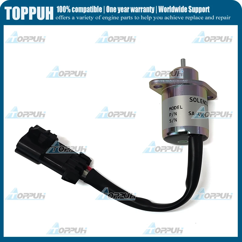 TOPPUH Fuel Shutoff Solenoid SA-4561-T 12V For Kubota R90 V1505 D1105 Engine 1503ES-12A5UC9S