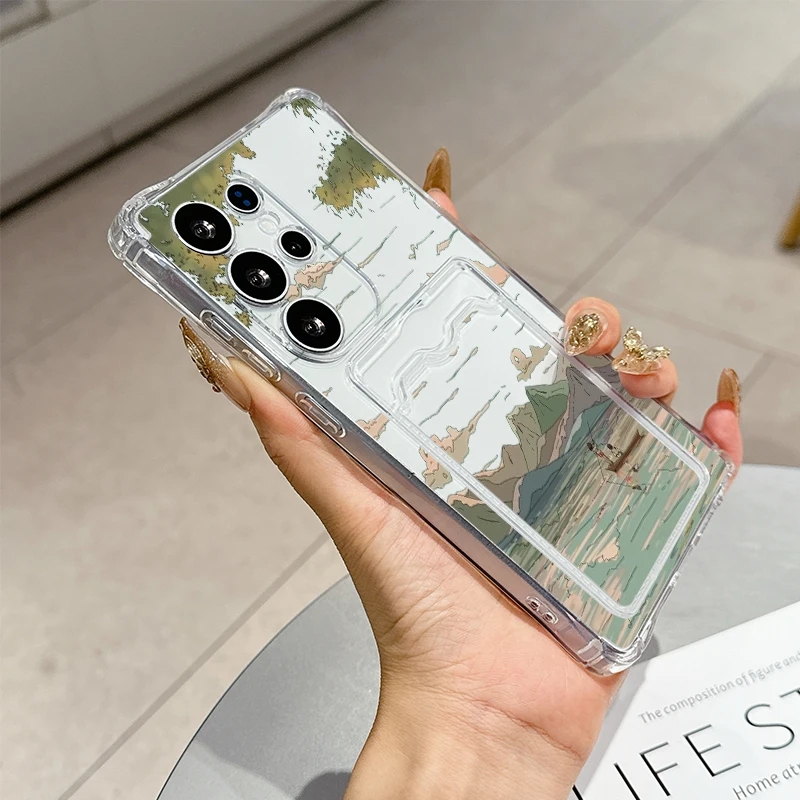 Cartoon Twilight for Samsung Galaxy S25 Ultra S20 FE S21 S22+ S23 Plus S24 S26 Edge softshell Transparent card pack phone case