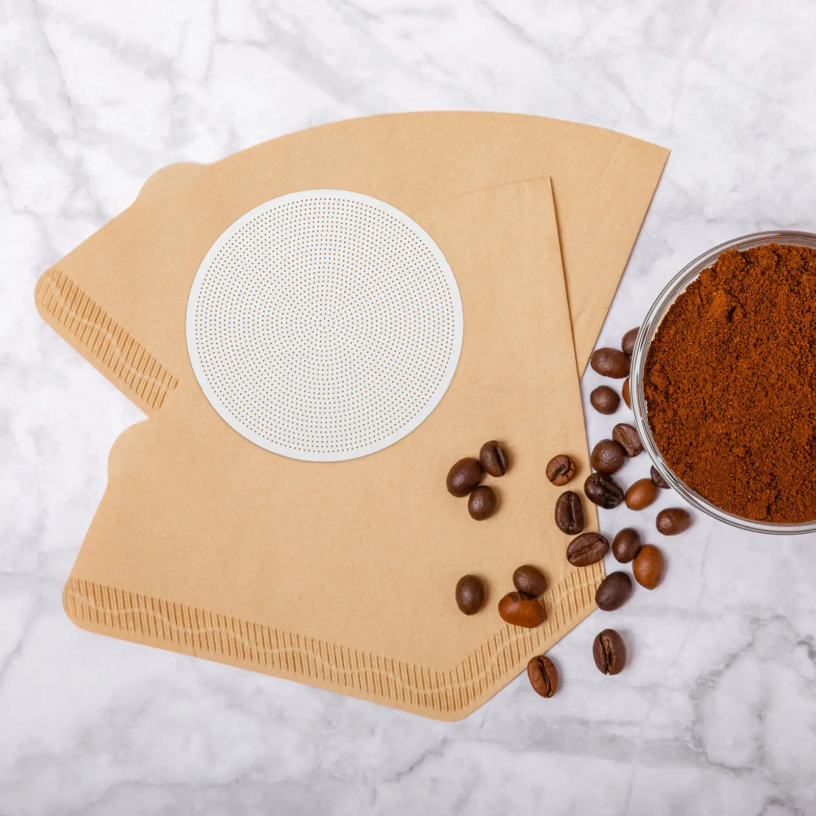 Coffee Filter Mesh Stainless Steel 58.5mm Reusable Espresso Machine Screen Portable Home Office Coffee Accessories