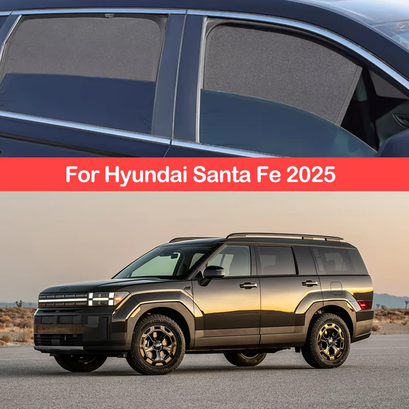 

Аксессуары для Hyundai Santa Fe 2024 2025, магнитный солнцезащитный козырек на боковое окно автомобиля, солнцезащитный козырек, солнцезащитный козырек, сетчатая штора, крышка