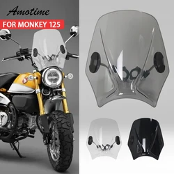 For Monkey 125 Accessories Motorcycle Adjustable Wind Screen Windshield For Monkey 125 Monkey125 2018 2019 2020 2021 2022 2023