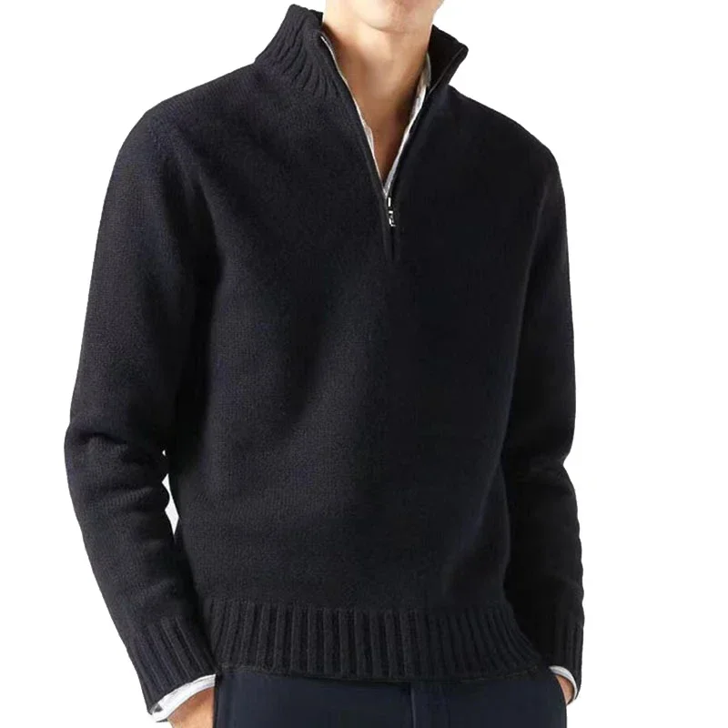 

Autumn Men Turtlenecks Sweaters Knitwear Pullovers Solid Color Long Sleeved Sweater Male Casual Daily Warm Coats