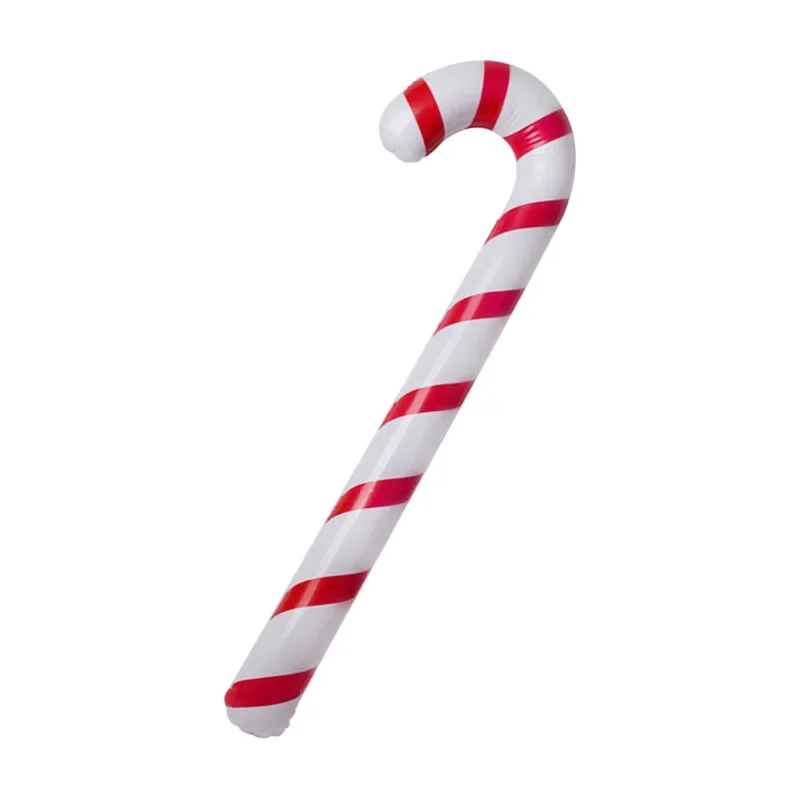 Christmas PVC Inflatable Crutch Pole Multicolor Striped Cute Balloon Disabled Cane Holy Walker Set Armrest Props