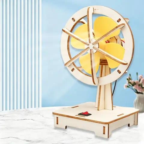 DIY Electric Oscillating Fan Science Experiment Model Kit STEM Physics Educational Handcraft Easy Assembly Hobby Gifts for Adult
